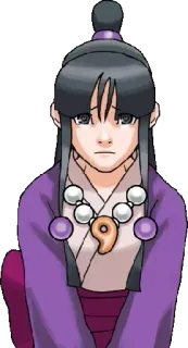 🥺 Maya Fey Ace Attorney 悲しい, 泣く, 霊媒, 紫, アニメ telegram sticker