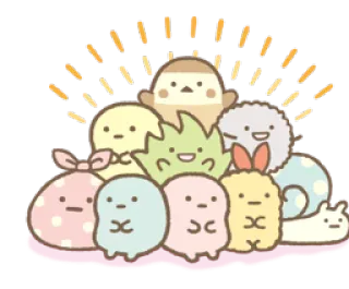 ✨ Sumikko Gurashi, carino, kawaii, adesivi, cartoni animati, personaggi whatsapp sticker