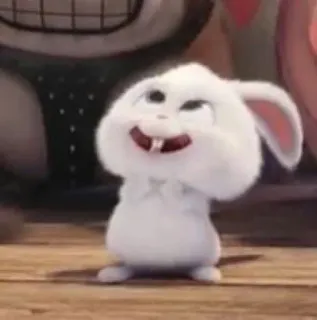 🐰 Snowball The Secret Life of Pets Snowball, Mascotas, conejo, conejito, lindo, dibujos animados whatsapp sticker