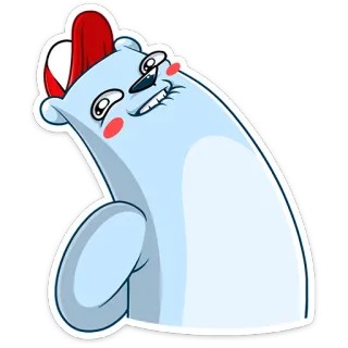 ☺️ niedźwiedź, kreskówka, naklejka, ilustracja, zwierzę telegram sticker