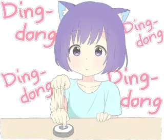 CatGirl Sticker EN :: @line_stickers telegram stickers
