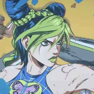 🧃 Jolyne Cujoh JoJo's Bizarre Adventure Anime, Manga, JoJo's Bizarre Adventure, Jolyne Cujoh, Karakter, Wanita telegram sticker