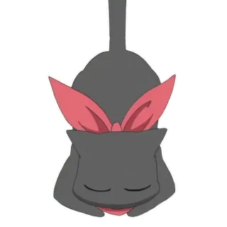 🐱 кот, аниме, бант, милый, наклейка telegram sticker