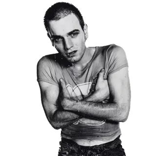 😬 Ewan McGregor Schauspieler, Porträt, Schwarzweiß, Mann, Prominenter telegram sticker