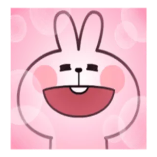 😃 Hase, Cartoon, Niedlich, Rosa, Illustration telegram sticker