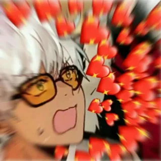 ❤️ Аниме, Сердце, Любовь, Милый, Эмоциональный telegram sticker