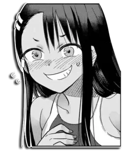🥴 Nagatoro Don't Toy with Me, Miss Nagatoro Anime, Manga, Nagatoro, Kreskówka, Ilustracja, Postać telegram sticker