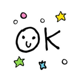👌 OK ok, estrellas, garabato, lindo, positivo whatsapp sticker