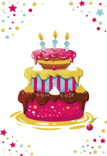 🎂 ciasto, urodziny, deser, świętowanie, świeczki telegram sticker