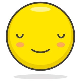 ☺️ Faccina, Emoji, Cartone animato, Giallo, Arrossire, Carino telegram sticker