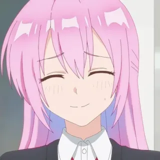 🐻 Anime, Mädchen, pinke Haare, süß telegram sticker