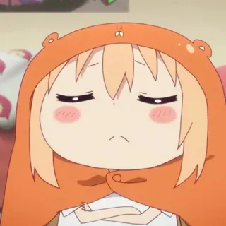 🌩 Umaru Doma Himouto! Umaru-chan anime, umaru, himouto, lindo, chibi, kawaii, naranja, sudadera con capucha telegram sticker