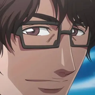 🥸 anime, man, glasses, character telegram sticker