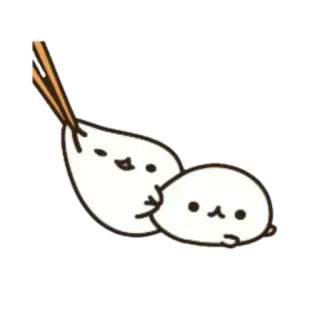 🍥 Kreskówka, Kawaii, Słodki, Naklejka, Zwierzę, Foka telegram sticker