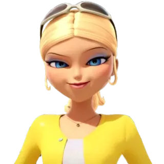 😊 Chloe Bourgeois Miraculous: Tales of Ladybug & Cat Noir мультфильм, девочка, блондинка, Miraculous Ladybug, Хлоя telegram sticker