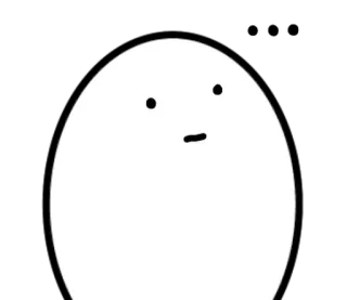 🥚 ovo, branco, mancha, desenho animado, fofo telegram sticker