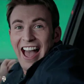 🇺🇸 Chris Evans 배우, 유명인, 남자, 미소, 행복, 인물사진 telegram sticker