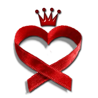 🎗 wstążka, korona, serce, czerwony, świadomość, wsparcie, miłość telegram sticker