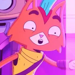 😮 Gary Goodspeed Final Space Gary Goodspeed, Final Space, personaggio, cartone animato, gatto, spazio, animazione telegram sticker