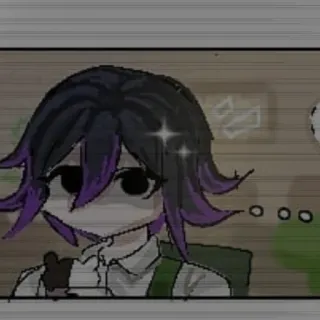 😞 Kokichi Oma Danganronpa Anime, Cartoon, Danganronpa, Kokichi Oma, Charakter, lila Haare telegram sticker
