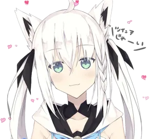 🌽 Fubuki Shirakami ハンドクラーーッド anime, vtuber, shirakami, fubuki, hololive telegram sticker