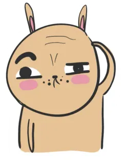 🤷‍♂️ coelho, desenho animado, animal, fofo, engraçado telegram sticker