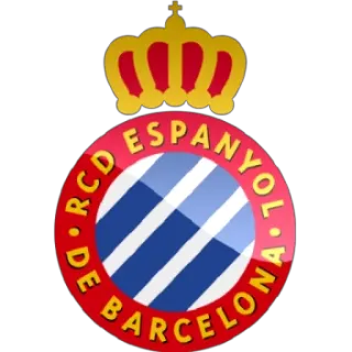 ⚽ RCD ESPANYOL DE BARCELONA RCD Espanyol, Barcelona, sepak bola, sepak bola, lambang, olahraga telegram sticker