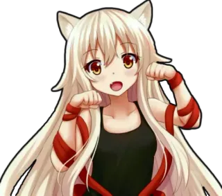 😸 anime, cat girl, kawaii, manga, cute, neko, character telegram sticker