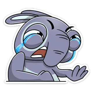 😭 Dibujo animado, Personaje, Emoji, Llorando, Triste telegram sticker