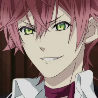 🥀 Anime, Vampiro, Maschio, Capelli rossi, Sorrisetto, Ritratto telegram sticker