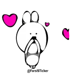 😘 hoạt hình, thỏ, tình yêu, dễ thương telegram sticker
