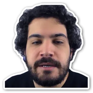 😶 Mann, Porträt, Bart, Locken, Person, Sticker telegram sticker
