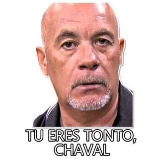 😠 TU ERES TONTO, CHAVAL uomo, spagnolo, espressione, insulto whatsapp sticker