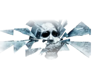 😱 face, broken glass, ice, fear, horror, shards telegram sticker