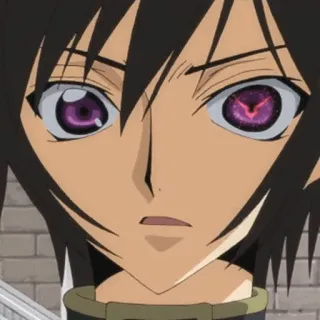 🥀 Lelouch Lamperouge Code Geass 애니메이션, 캐릭터, 를르슈, 코드 기아스, 눈 telegram sticker