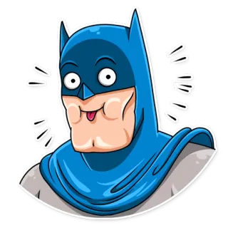 😛 Batman cartoon, funny, comic, superhero, batman telegram sticker