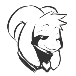 😉 Asriel Dreemurr Undertale videojuego, cabra, undertale, asriel, personaje, monstruo telegram sticker
