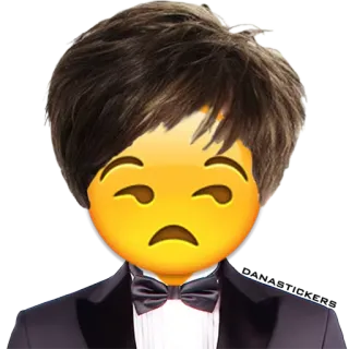 😒 Эмодзи, Смокинг, Формальный, Разочарован, Человек, Мужчина telegram sticker