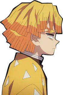 😒 Zenitsu Agatsuma Demon Slayer Anime, Personagem, Demon Slayer, Zenitsu, Mangá, Arte, Ilustração telegram sticker