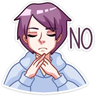 🙅‍♂️ NO ไม่, การปฏิเสธ, ไม่เห็นด้วย, เชิงลบ, การ์ตูน whatsapp sticker