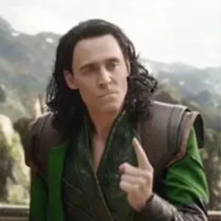 😡 Loki Loki, Marvel, villano, superhéroe, embaucador, personaje, Tom Hiddleston telegram sticker