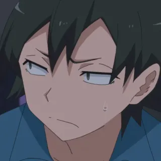 🕸 Anime, Personagem, Expressão, Sorriso irônico, Desenho animado telegram sticker