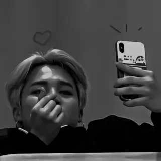 🐣 selfie, person, heart, phone, taking photo telegram sticker