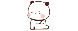 🔰 Panda, Süß, Traurig, Sticker, Cartoon whatsapp sticker