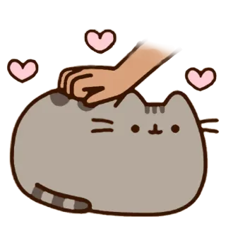 💕 Pusheen 猫, ハート, かわいい, 動物, ペット, 愛, 漫画, プシーン telegram sticker