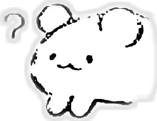❔ ? 동물, 질문, 귀여운, 만화 telegram sticker
