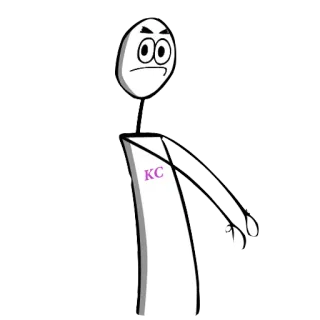 ☹️ KC monigote, personaje, dibujo animado telegram sticker