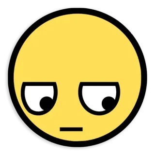 👀 emoji, in espressivo, giallo, faccia, umore, semplice telegram sticker