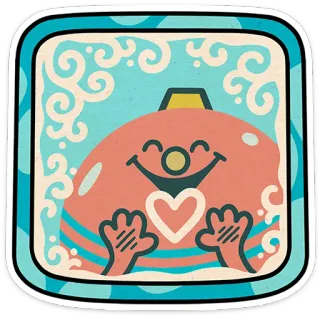 😘 stiker, kartun, karakter, hati, tersenyum, unik telegram sticker