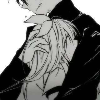 🖤 アニメ, ハグ, 愛, ロマンス, 愛情, 友情 telegram sticker